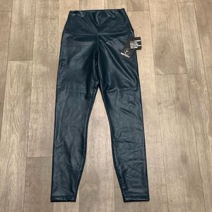 Womens NWT RBX Faux Leather Super Hi-Rise Ankle‎ Length Leggings